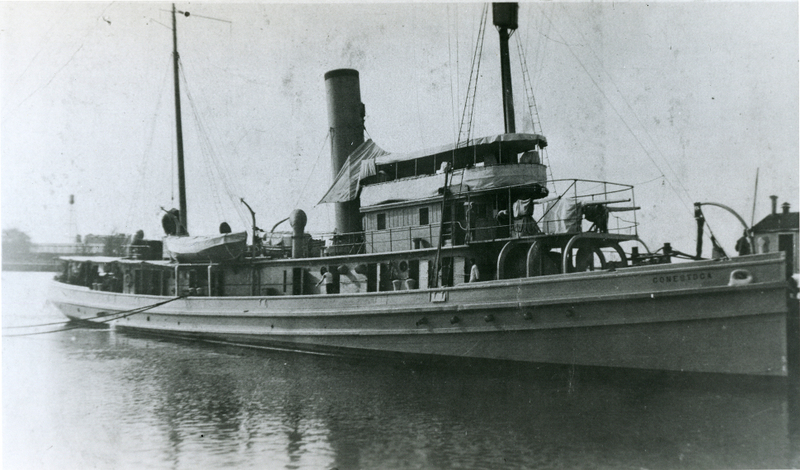 The USS Conestoga shortly before its disappearance. Note the 3-inch caliber naval gun. Image U.S. Naval History and Heritage Command NH 71299